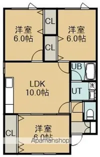 ニューカトレア朋【1階】の間取り